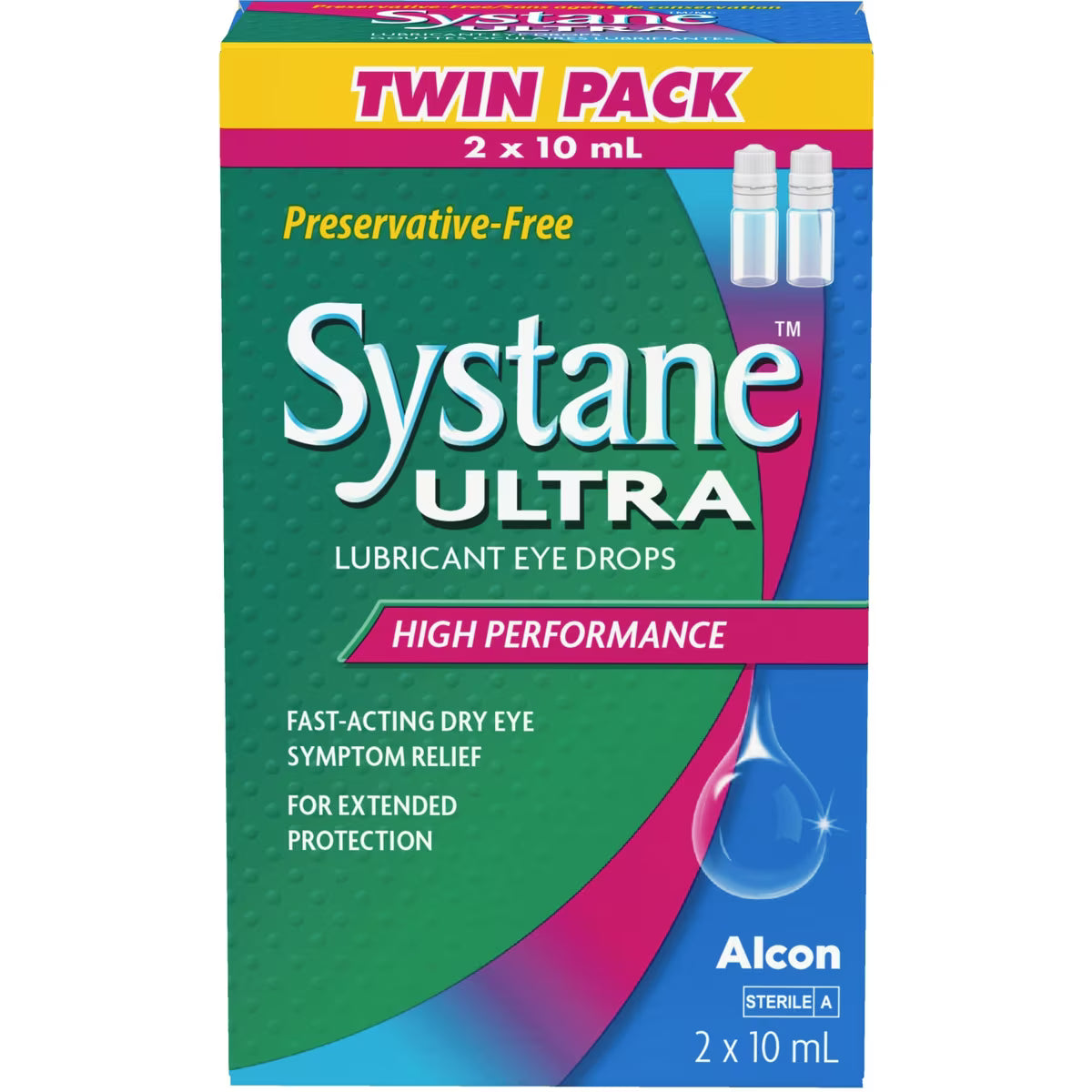 Systane Ultra Preservative Free Lubricant Eye Drops Twin Pack