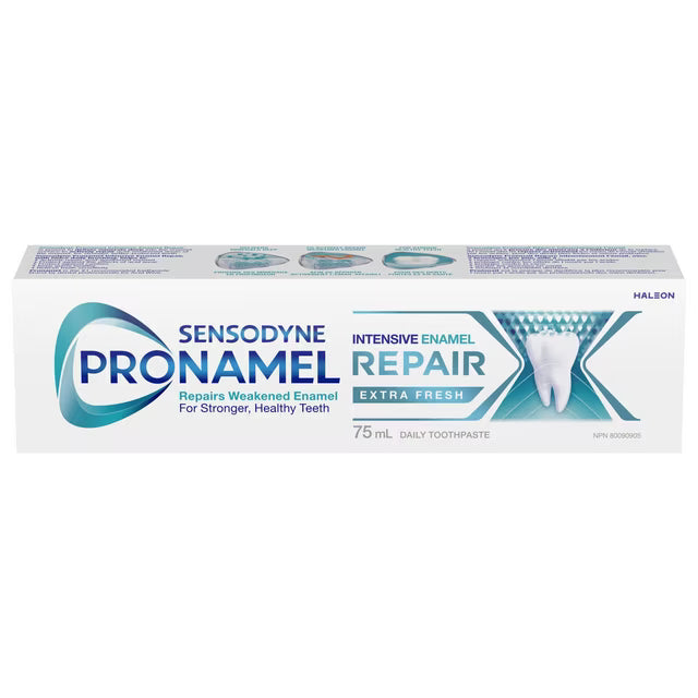 Sensodyne Pronamel Toothpaste for Enamel Care, Intensive Tooth Enamel Repair, Daily Fluoride Toothpaste, Extra Fresh, 75ml