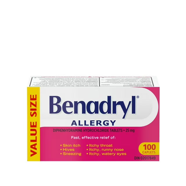 Benadryl Allergy Medicine, 25mg, Value Size