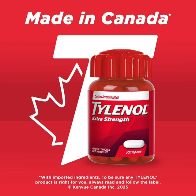 Tylenol Pain Relief Medicine, Headache and Pain Reliever and Fever Reducer, Extra Strength, Acetaminophen eZ Tabs, 500 mg