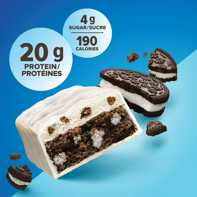 Pure Protein Cookies and Cream Bars-20 g Protein, Low Sugar, Gluten Free Snack with Whey Blend, Made in Canada, 6 x 50 g
