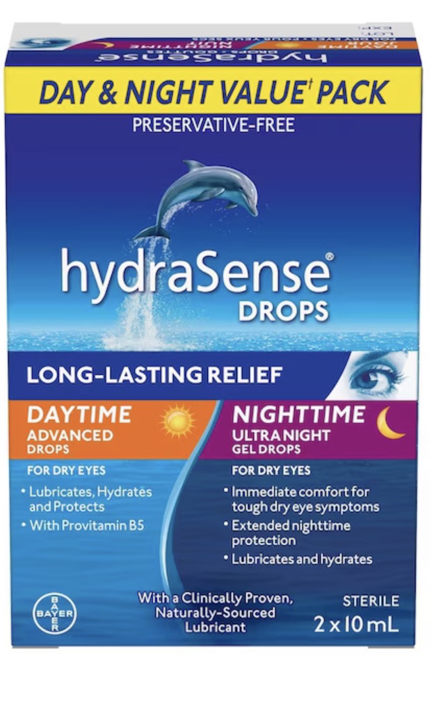 Hydrasense
Eye Drops Day And Night Pack, For Dry Eyes, Preservative Free, Naturally Sourced Lubricant, Twin Pack (2 X 10 Ml), 20 Ml