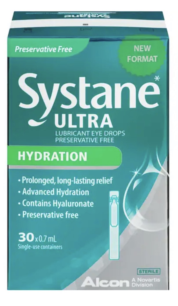 Systane
Ultra Hydration Preservative Free Lubricant Eye Drops