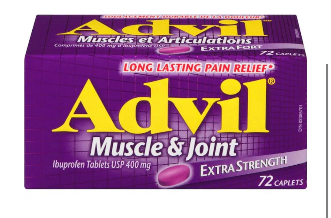 Advil
Muscle and Joint Extra Strength Caplets for Inflammation Pain Relief, 400 mg Ibuprofen, 72 Count
