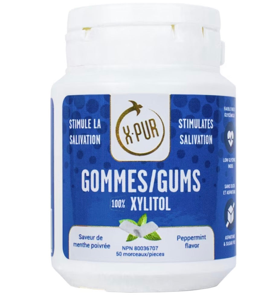 Xylitol
X-PUR Gums 100% Mint Flavoured