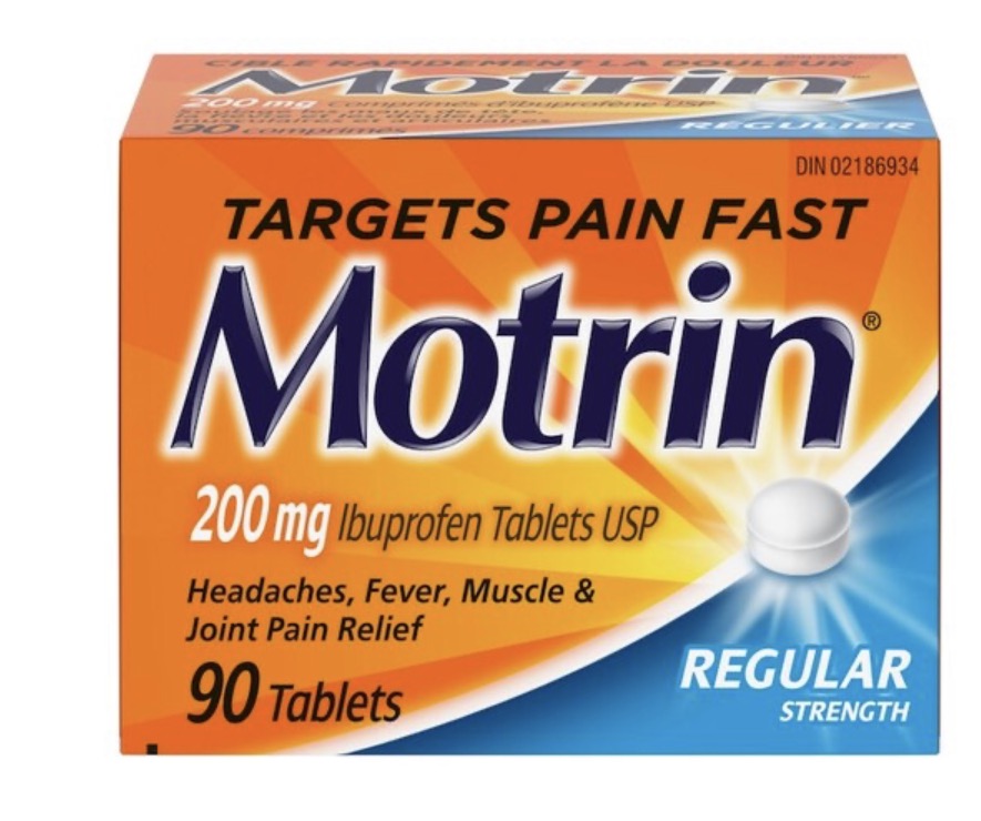 Motrin
Regular Strength Pain Relief Ibuprofen 200mg