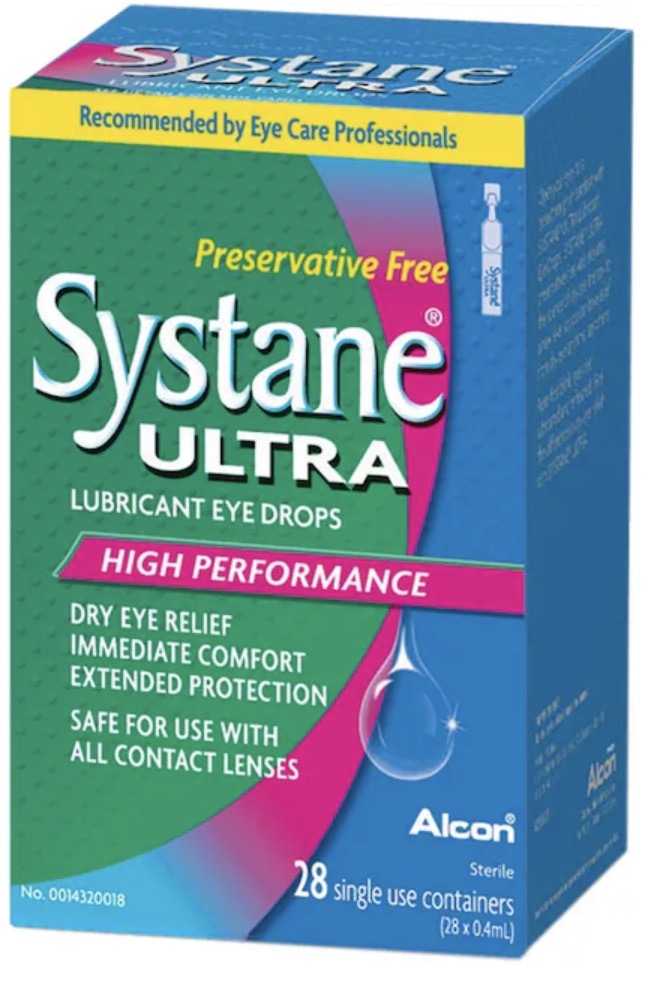 Systane
Ultra Unidose Preservative Free Eye Drops