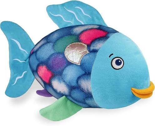 YOTTOY Rainbow Fish Plush – 12 Inch Rainbow Fish Stuffed Animal Inspired by the Marcus Pfister Storybooks, Soft Plush Toy with Shimmery Scale Detail