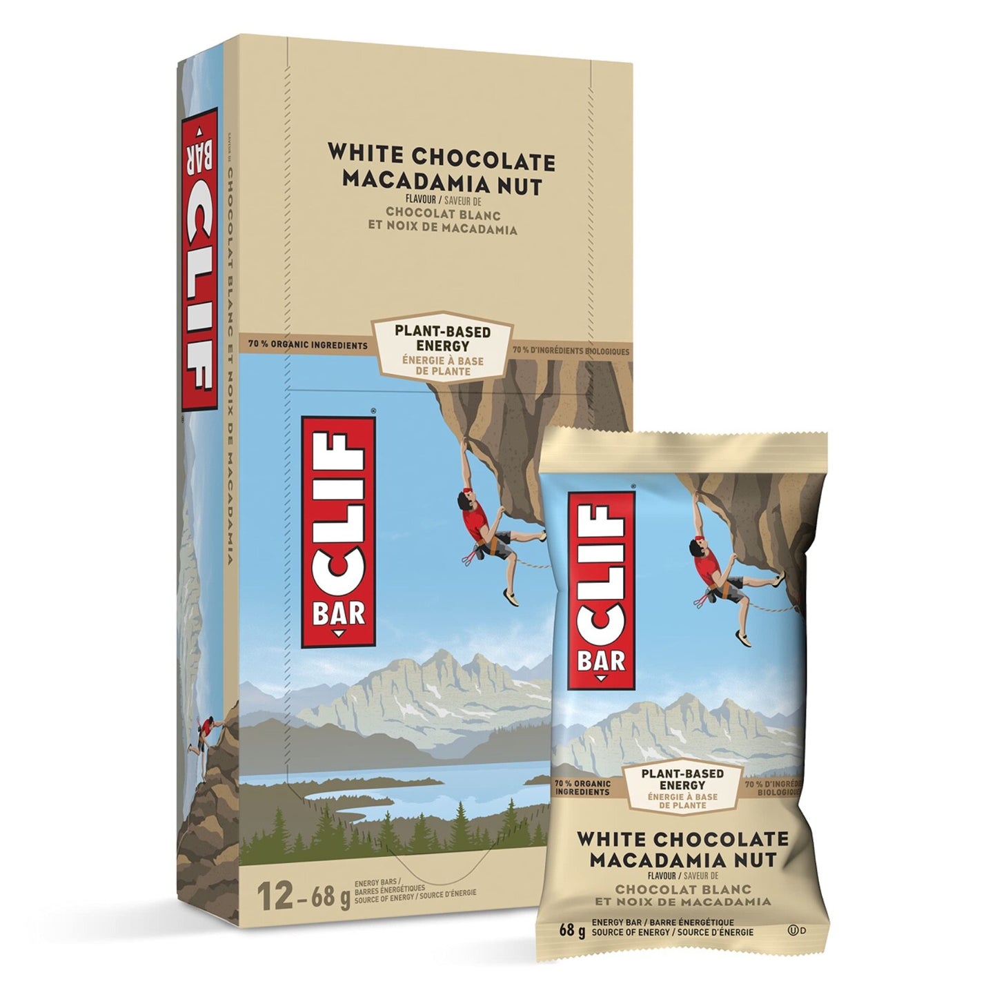 Clif Energy Bar White Chocolate Macadamia 12x68g
