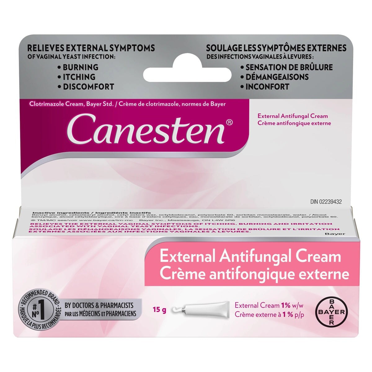 Canesten External Antifungal Cream for Yeast Infection, 15g