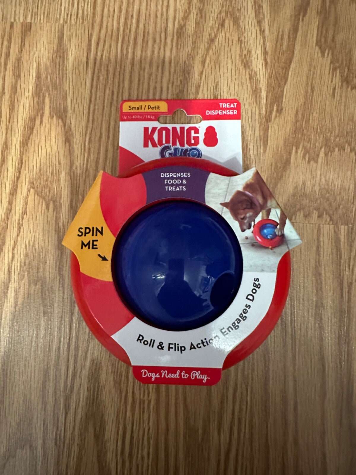 KONG Gyro Treat Dispensing Small/Medium Interactive Dog Puzzle Toy