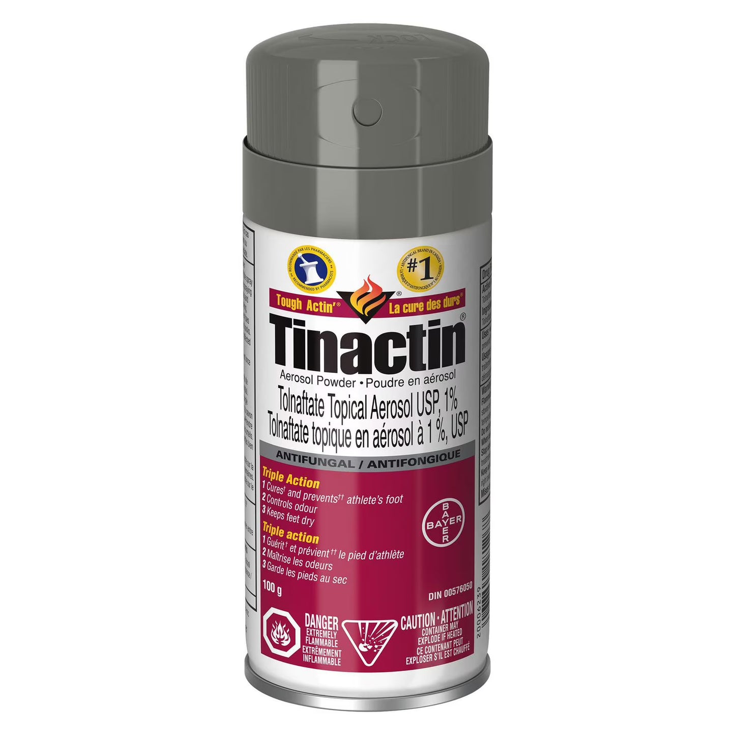 Tinactin
Aerosol Powder, Antifungal treatment, 100 g
