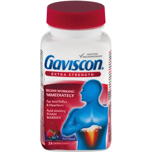 Gaviscon Extra Strength Chewable Foamtabs Fruit Blend 25 count