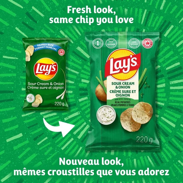 Lay's Sour Cream & Onion flavoured Potato Chips