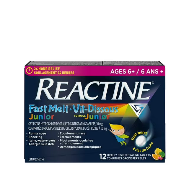 Reactine Children’s Fast Melt 24 Hour Allergy Medicine 10 mg