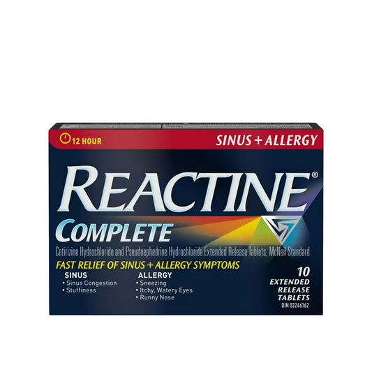 Reactine Complete Sinus + Allergy Medicine Extended Release Tablets