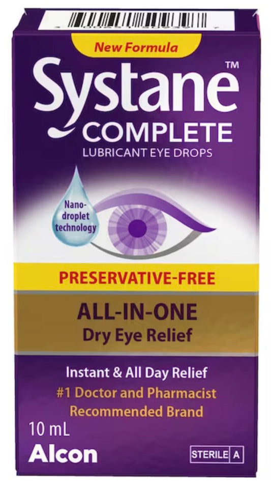 Systane
Complete Lubricant Eye Drops Preservative Free