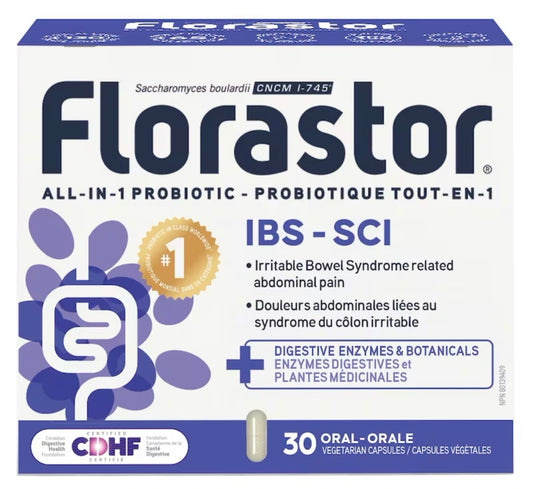 Florastor
IBS - All-in-1 Probiotic 30 tabs