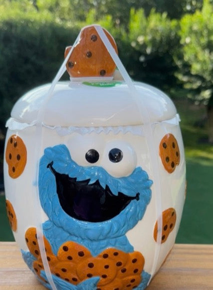 Cookie Monster Sesame Street Cookie Jar Canister | Hand Painted Ceramic | New
