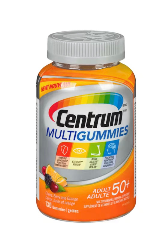 Centrum
MultiGummies Adults 50+ Multivitamin Supplement Gummies, 130 Count