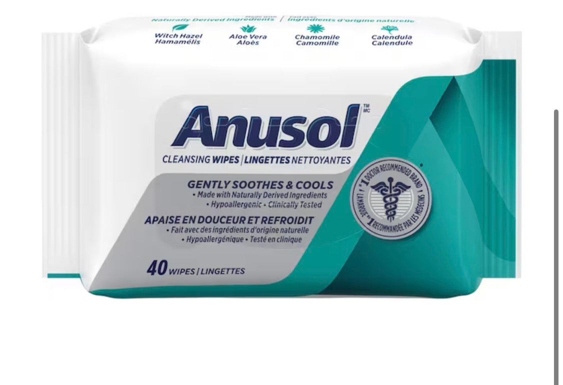 Anusol
Cleansing Wipes