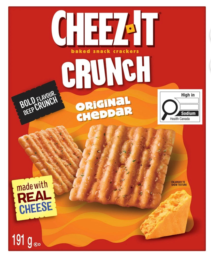 Cheez-It Baked Snack Crackers Crunch Original Cheddar 191g
