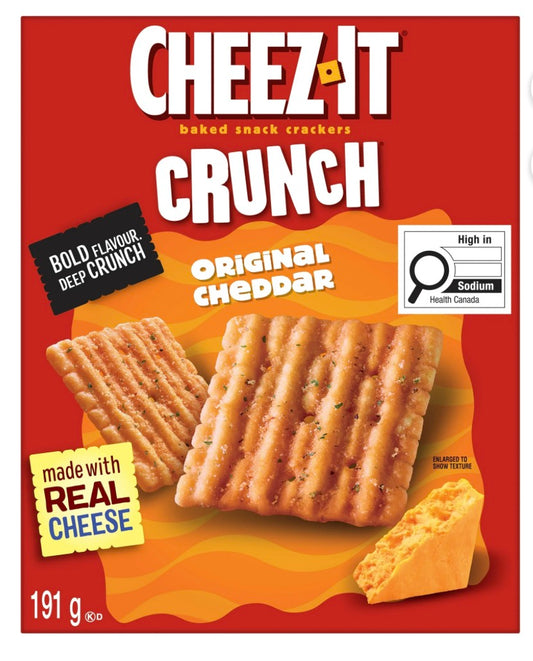 Cheez-It Baked Snack Crackers Crunch Original Cheddar 191g
