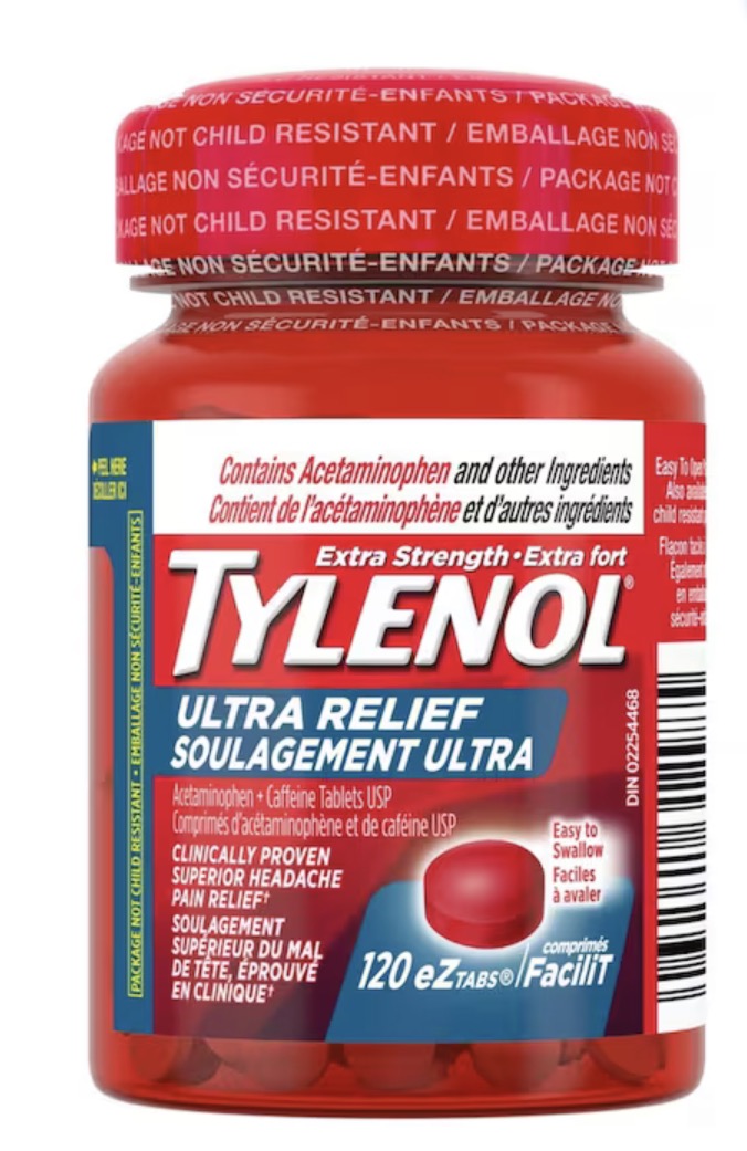 Tylenol
Ultra Relief Pain Relief Acetaminophen EZTabs