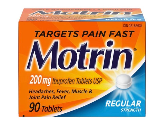 Motrin
Regular Strength Pain Relief Ibuprofen 200mg