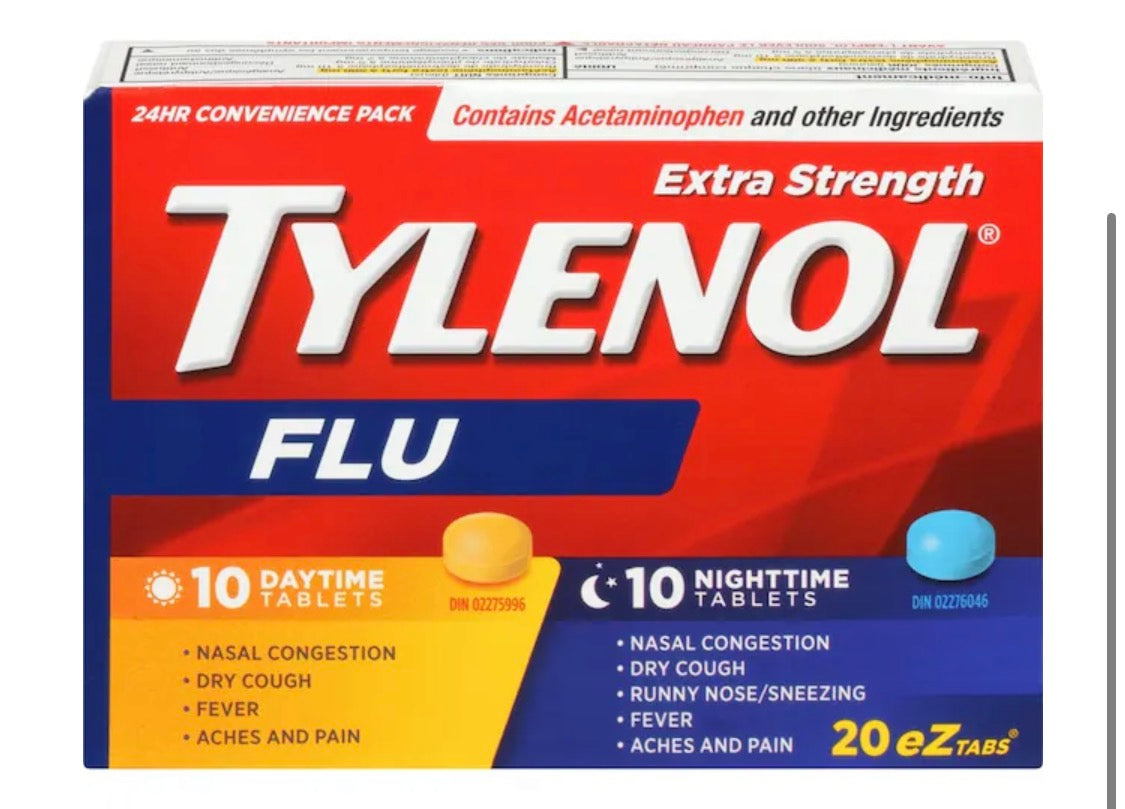 Tylenol
Extra Strength Flu Relief Day/Night, EZTabs