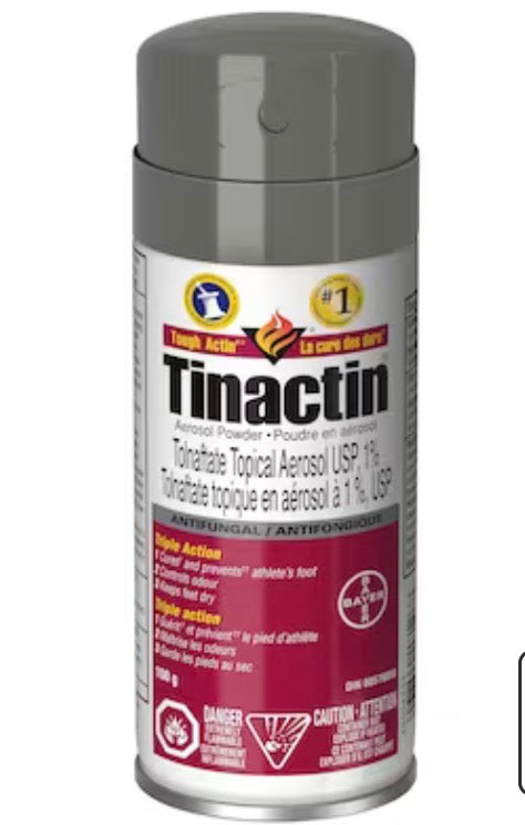 Tinactin
Aerosol Powder, Antifungal treatment, 100 g