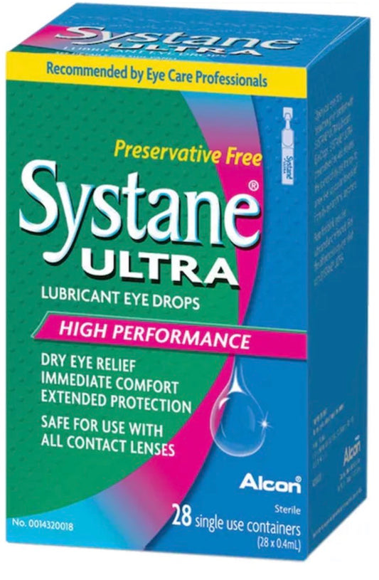 Systane
Ultra Unidose Preservative Free Eye Drops