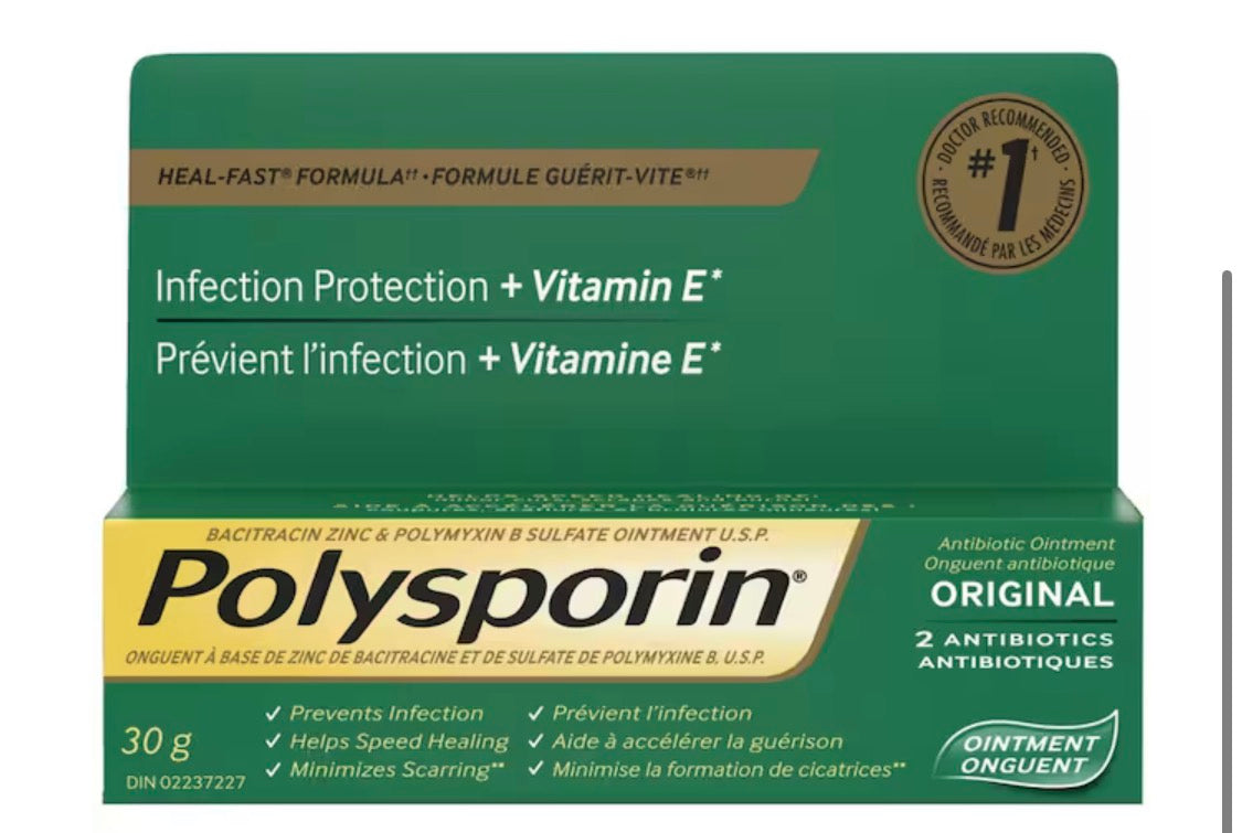 Polysporin
Antibiotic Ointment Heal-Fast Formula