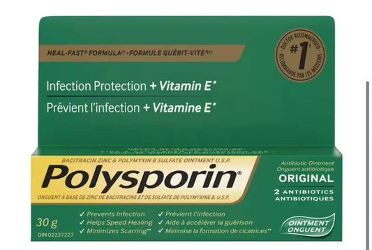 Polysporin
Antibiotic Ointment Heal-Fast Formula