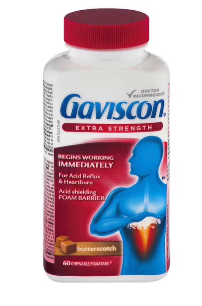 Gaviscon Extra Strength Chewable Foamtabs Fruit Blend 60 count
