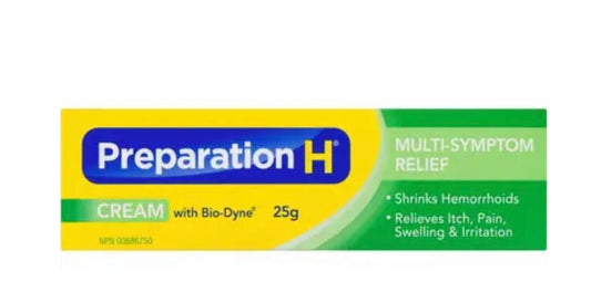 Preparation H
Multi-Symptom Hemorrhoid Treatment Cream With Bio-Dyne, 25G Tube