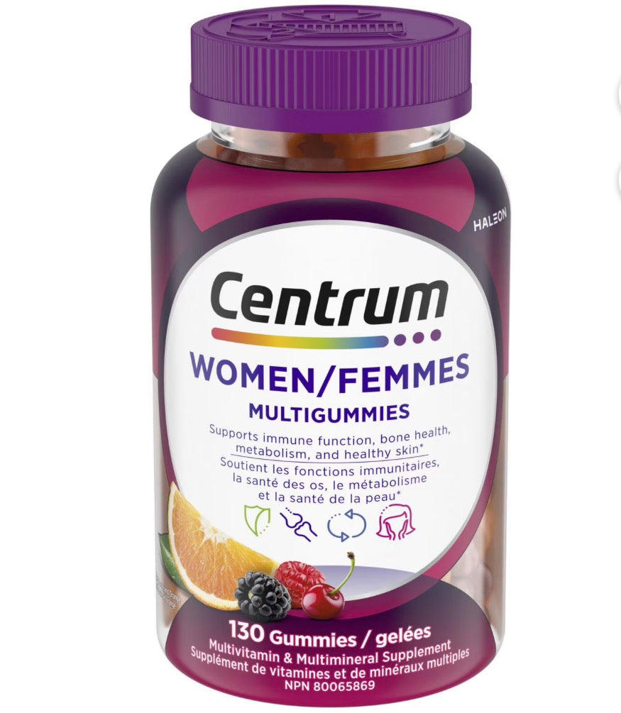 Centrum MultiGummies Women's Multivitamin Supplement Gummies, 130 Count