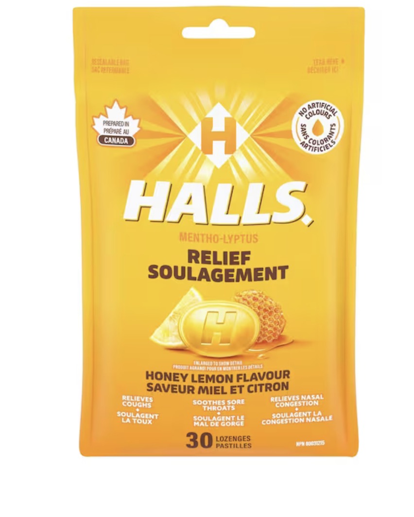 Halls
30 Cough Drops