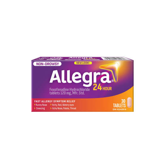 Allegra - 24Hr 120mg Tablets, 30 Each