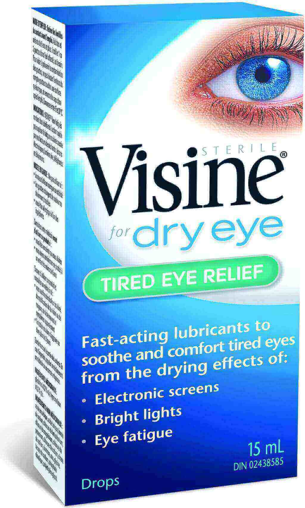 Visine Tired & Dry Eye Relief Eye Drops, 15 mL