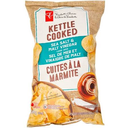 President's Choice Sea Salt & Malt Vinegar Kettle Cooked Potato Chips (200 g)
