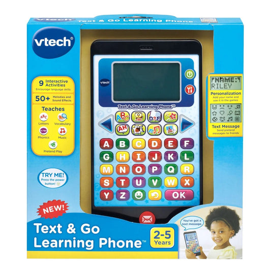 VTech Text And Go Learning Phone Letters Numbers Counting Time
