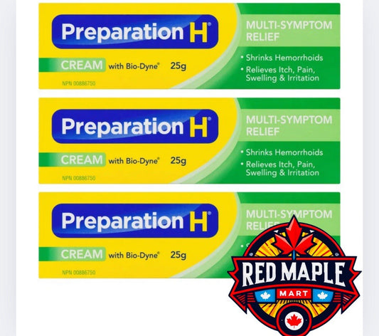 3x Canadian Preparation H Cream With Bio-Dyne Multi Sympto