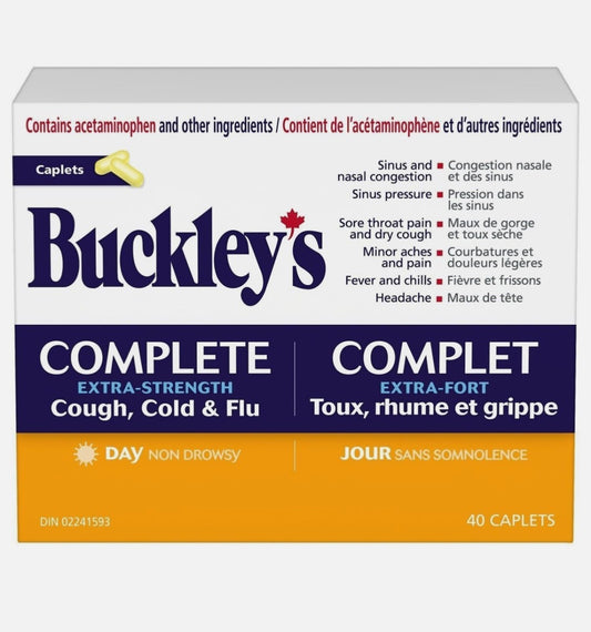 BUCKLEY'S COMPLETE Cough, Cold & Flu Extra Strength Daytime 40 Count