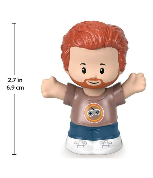 Fisher Price Little People Gamer Dad Red Hair Beard Figure New