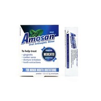 Amosan Oral Antiseptic Rinse 1.7g x 12 Pouches Mouth Wash Oral Cleanser Mint