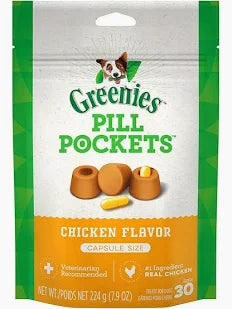Greenies Pill Pockets for Dogs Capsule Size Natural Soft Dog Treats